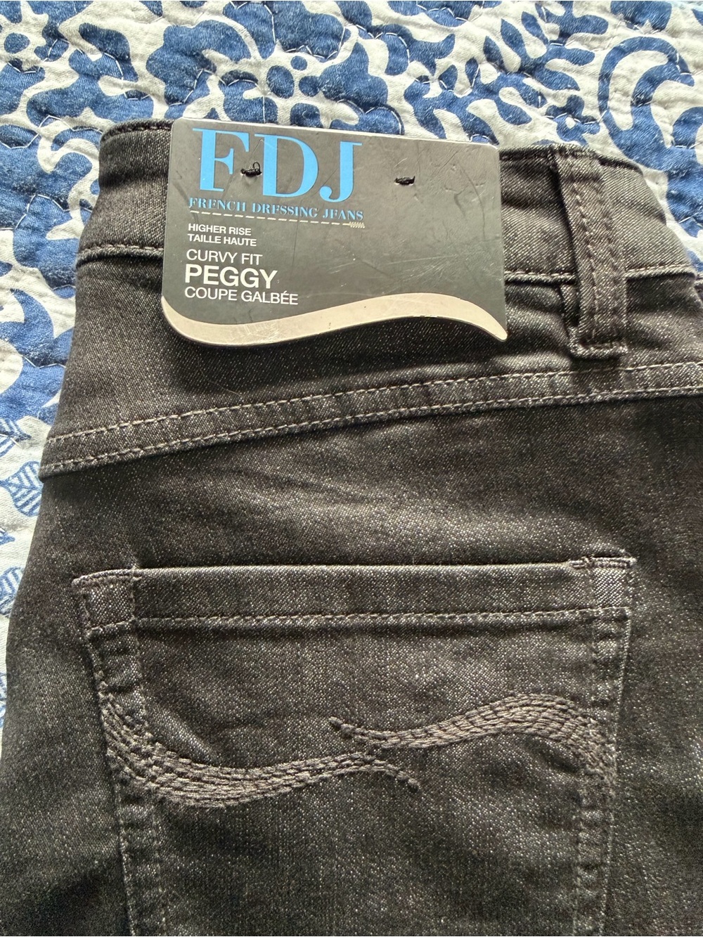 FDJ Peggy Curvy Fit High-Rise Straight Leg Jeans - Black